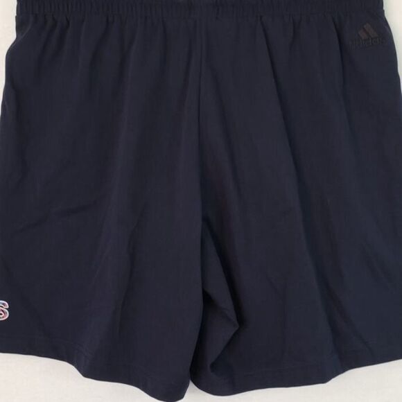 Adidas Essentials Shorts Men's  Navy Blue Americana Knit Shorts Pockets - Picture 4 of 9